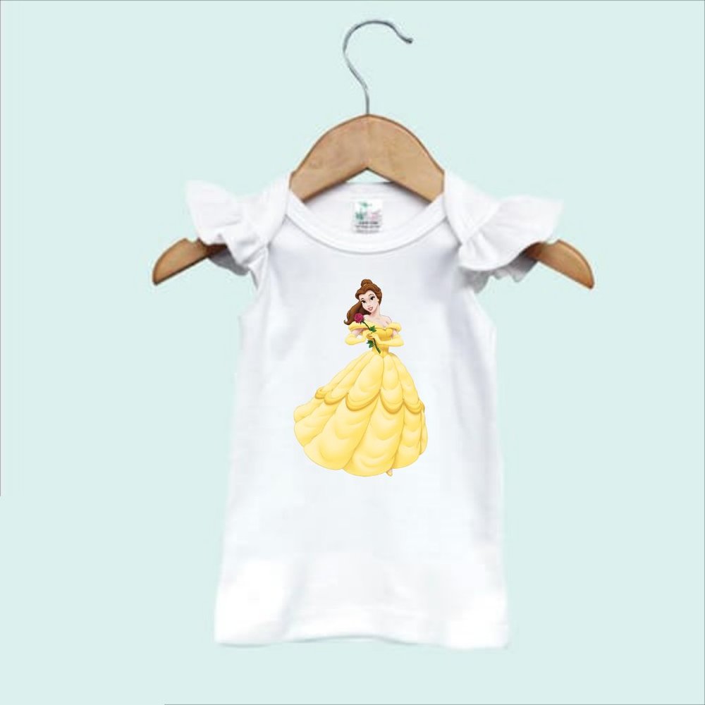 Belle Beauty Beast Princess Characters Infant or Toddler Angel Sleeve Tank Top
